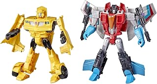 Transformers Heroes & Villains Bumblebee Starscream 7-Inch 2-Pack Action Figures - Easy Conversions for Kids 6+ Amazon Exclusive
