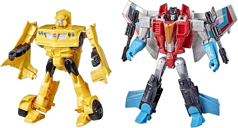 Transformers Toys Heroes and Villains Bumblebee y Starscream, paquete de 2 figuras de acción, para niños de 6 años en adelante, 7 pulgadas (exclusivo de Amazon)