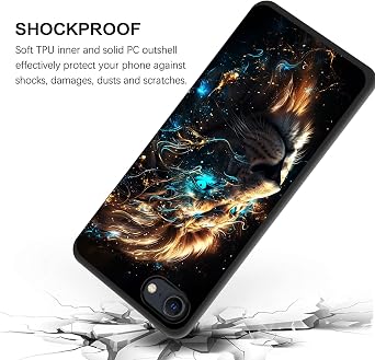 for iPhone 16e Case,Slim Shockproof TPU Soft Rubber Silicone Cover Phone Case for iPhone 16e,Cosmic Starry Lion