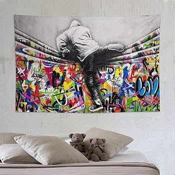 Amazon.co.jp: Banksy アートパネル バンクシー 絵画 タペストリー