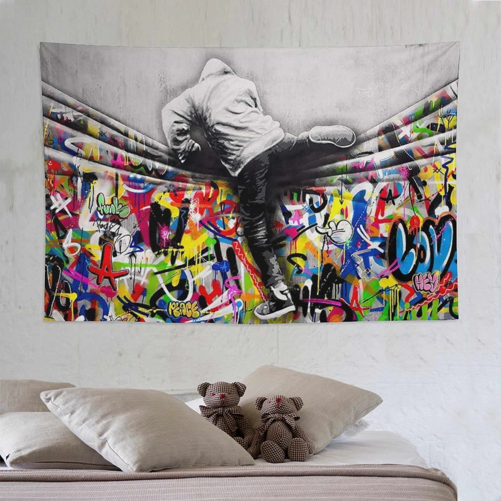 Amazon.co.jp: Banksy アートパネル バンクシー 絵画 タペストリー