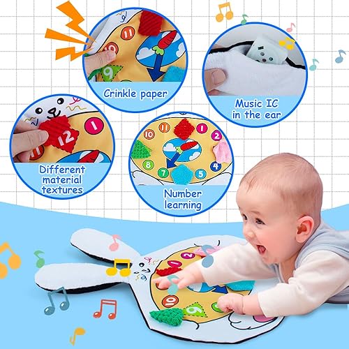 Miniatura 3 de amazuo Juguetes de espejo para bebés Tummy Time 0-6 6-12 meses, juguetes infantiles de alto contraste blanco y negro