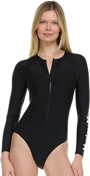 Hurley Long Sleeve Womens One Piece Swimsuits, Swimsuit for Women, Bathing Suit for Women, Swim Suit UPF 50+ SPF UV Protected