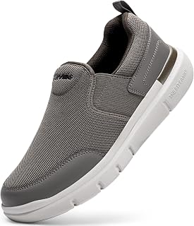 FitVille Slip On Sneaker Męskie bardzo szerokie buty treningowe Antypoślizgowe buty do chodzenia Szerokie buty outdoorowe Wygodne lekkie oddychające buty codzienne