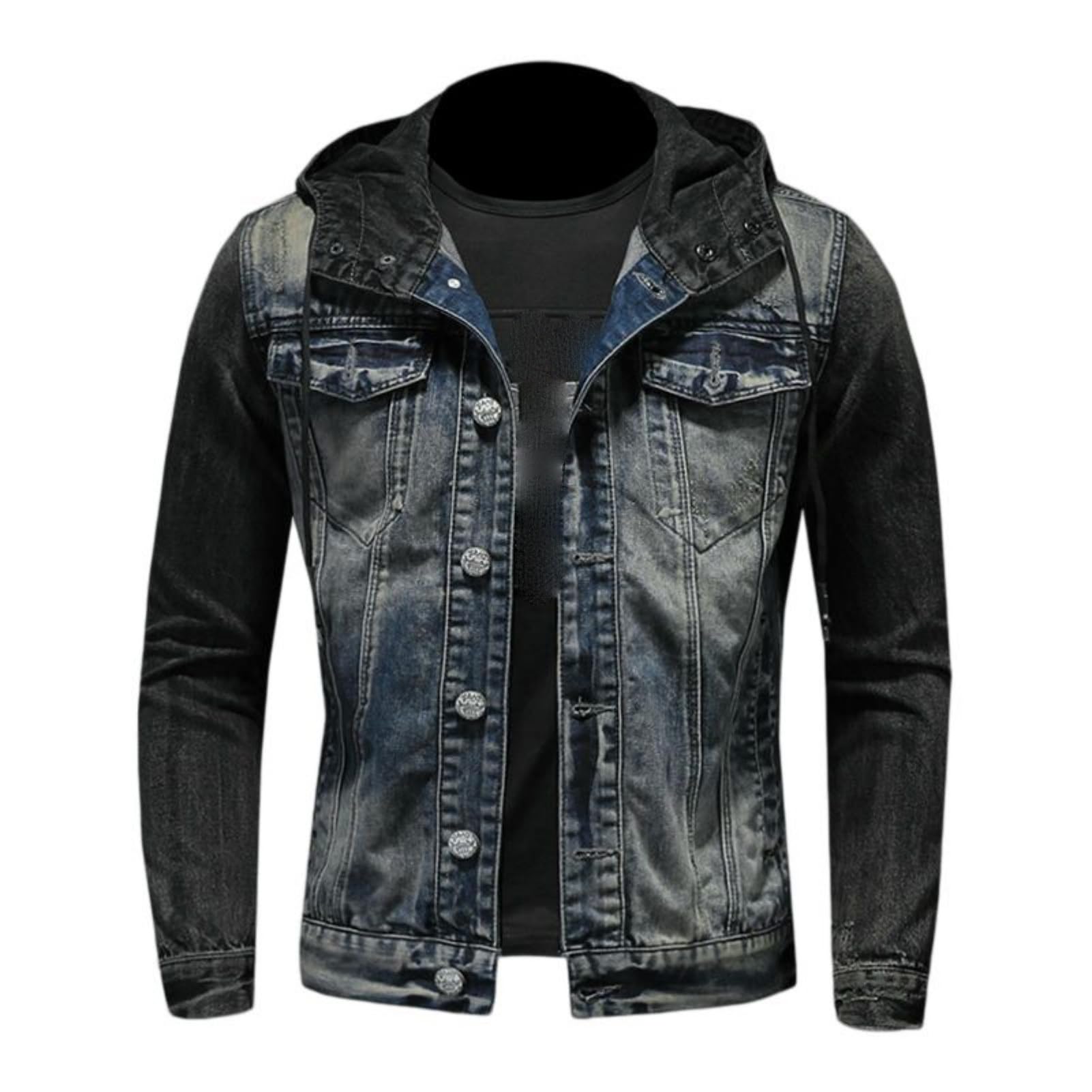 Veste en jean à capuche homme pour look décontracté sans effort automne - 6