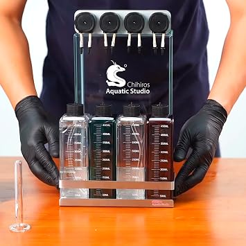 Chihiros Dosing Pump System - 4-Channel Automatic Aquarium Doser with Smart App Operation for Precision Nutrient Delivery, 4 Dosing Containers, Holder & Tubing for Reef Tank & Freshwater Setups