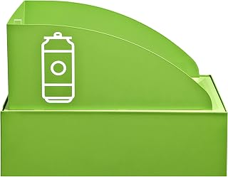 Safco Mixx Recycling Center, Topper Lid, Green Steel