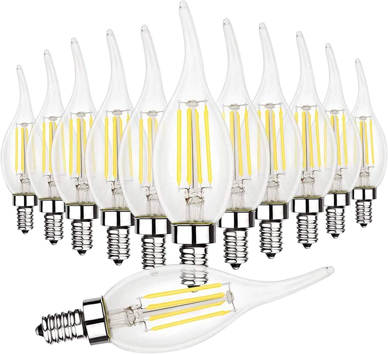 Energetic 60 Watt Dimmable E12 LED Chandelier Light Bulb, 5000K ...