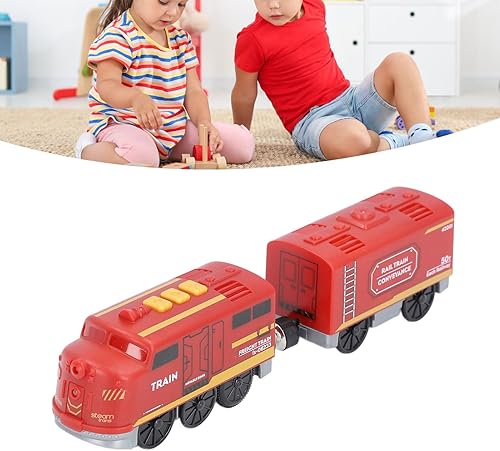Miniatura 5 de TOPINCN Action Locomotives Trains, Motorized Locomotives Trains Toy, Engine with Sound Lights for Kids Boys Girls, Educational Toy for Hand Eye