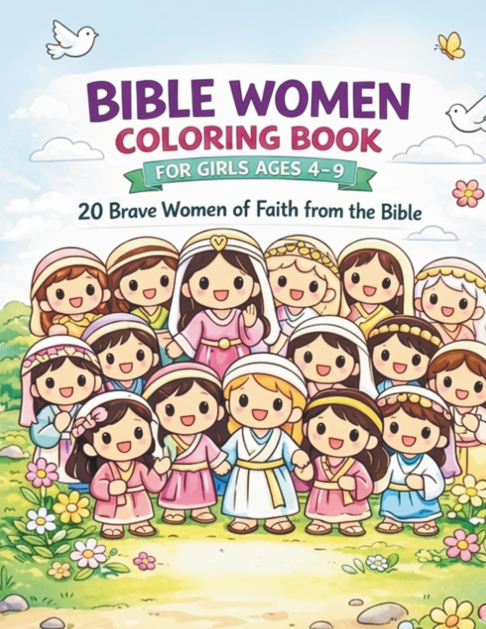 Bible Women Coloring Book: 20 Brave Women of Faith from the Bible (Bible Heroes for Kids)