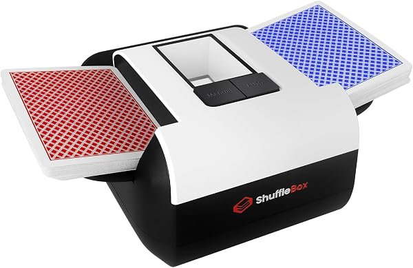 Shufflebox S1 automatischer Kartenmischer mit 2000mAh wiederaufladbarer eingebauter Batterie, 2-Deck-Ultra leise Shuffling-Maschine - 1