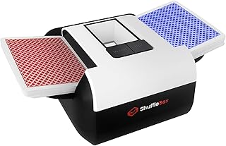 ShuffleBox S1 Automatic Card Shuffler with 2000mAh Rechargeable Built-in Battery, 2 Deck Ultra Quiet Shuffling Machine
