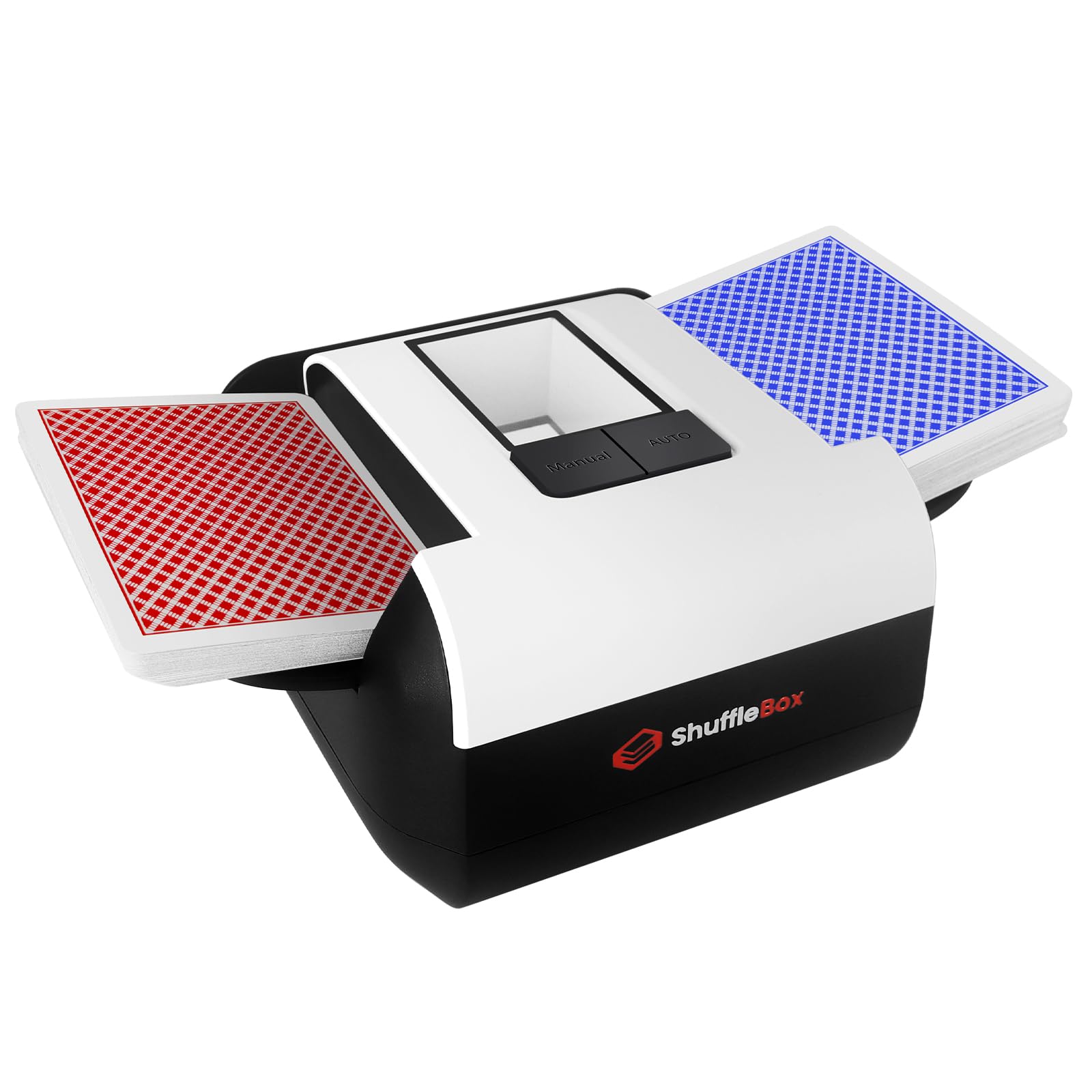 S1 Automatic Card Shuffler with 2000mAh Rechargeable Built-in Battery, 2 Deck Ultra Quiet Shuffling Machine