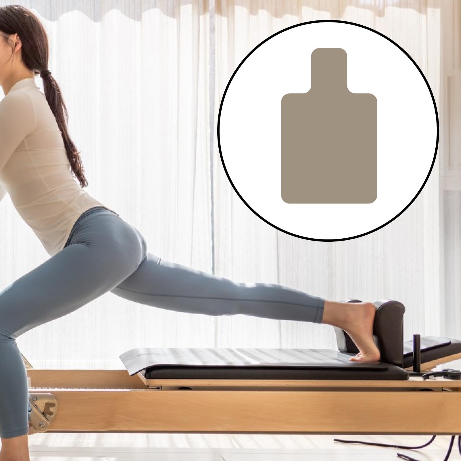 Gralara Reformer de Pilates de PU Portátil Y Ligero, Accesorios para Reformer de Pilates, Toalla para Entrenamiento Físico Y Equilibrio.