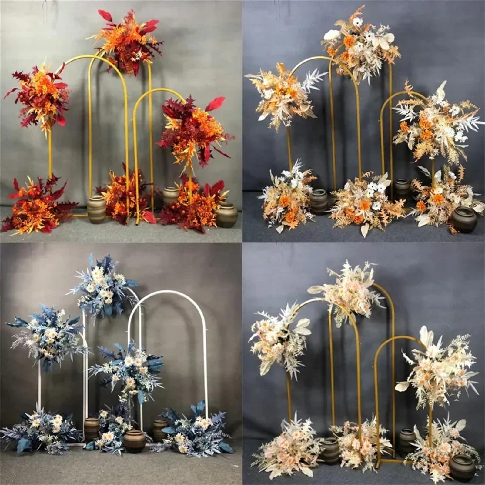 Kit de soporte para globos de hierro para boda, decoración de arco semicircular, fiesta de cumpleaños, accesorios para fiestas festivas (Schwarz, 2 m)