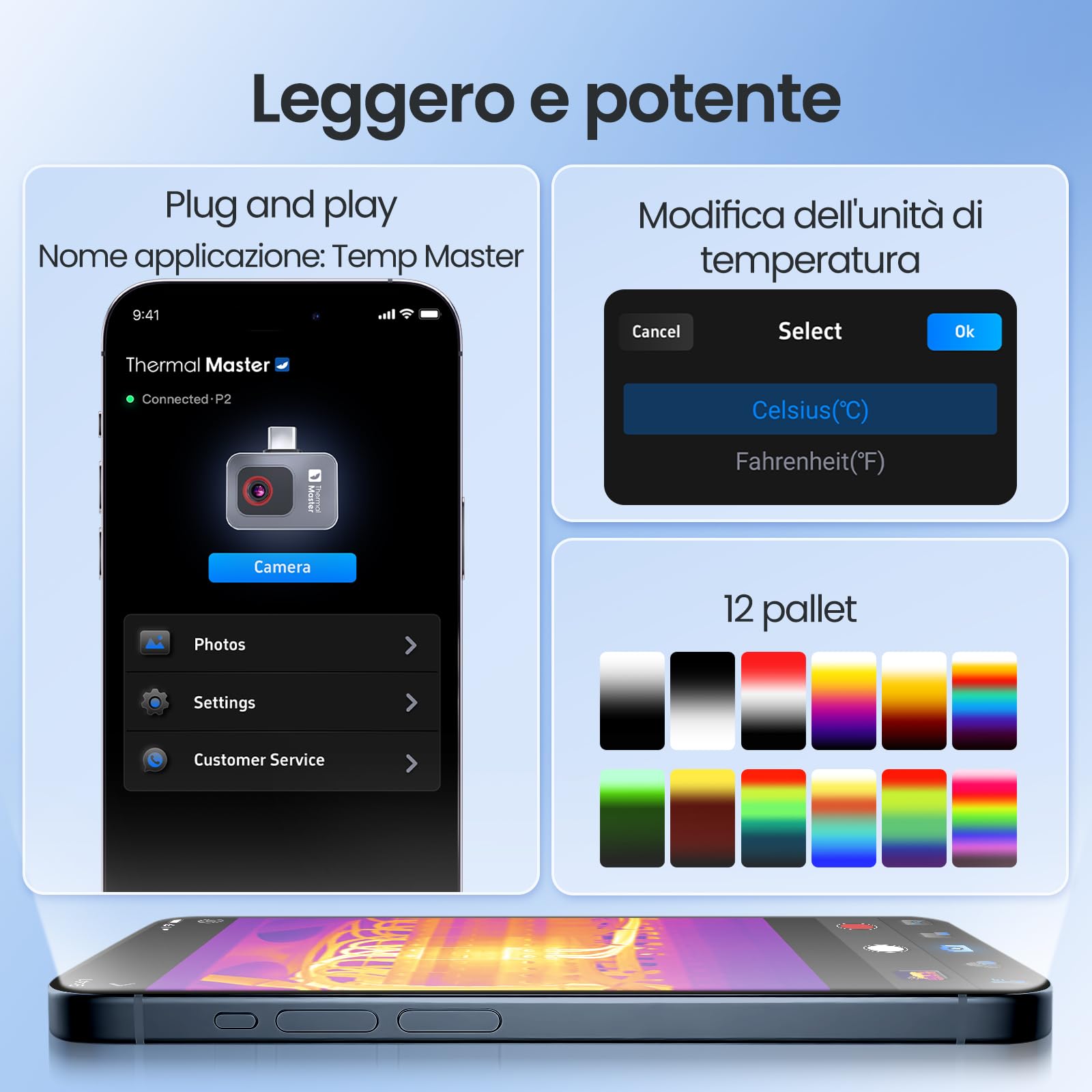 Thermal Master Termica P2 per Android Fotocamera a infrarossi Super Risoluzione (X³) 512 x 384 immagini termiche per ispezione domestica da -20 a 600 ℃ 15 x zoom, non per iPhone 15/16