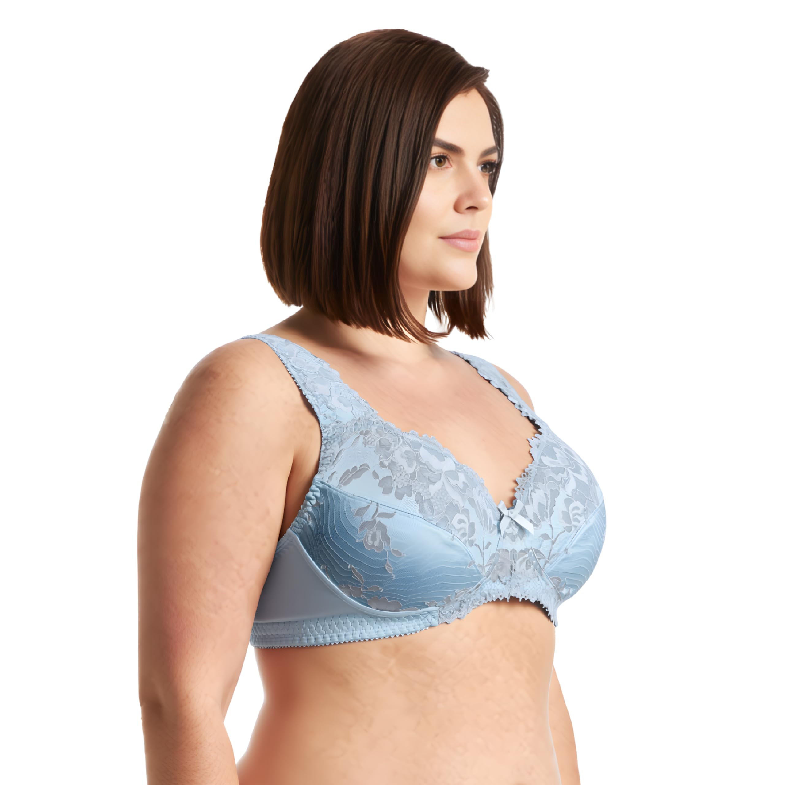 Curve Muse Sujetador Reductor Sin Aros Sin relleno-x2-Azul,Rosa-115B