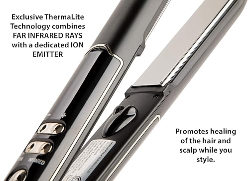 Miniatura 3 de Sultra Thermalite Style & Straighten Plancha plana, 1 pulgada con guante protector de calor