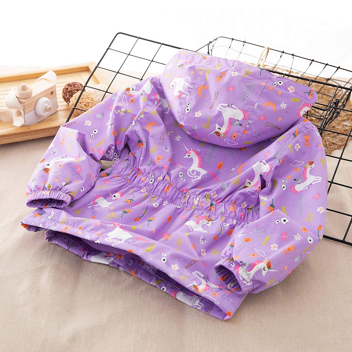 Dziecięca kurtka softshell z podszewką polarową, kurtka przejściowa, kurtka turystyczna, kurtka outdoorowa, ciepła, wiatroszczelna, oddychająca, wiosna, jesień, jasny liliowy, 134/140 cm