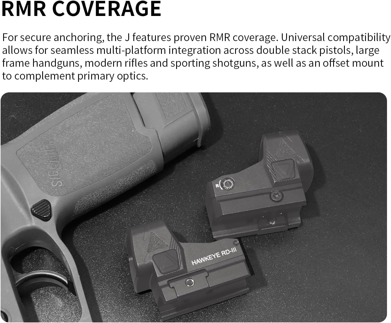 RD-III Red Dot Sight Multiple Reticle Shake Awake,1x30mm Open Reflex Sight for Pistols Optic with Picatinny Mount,Rugged Durable Aluminum Lightweight Waterproof