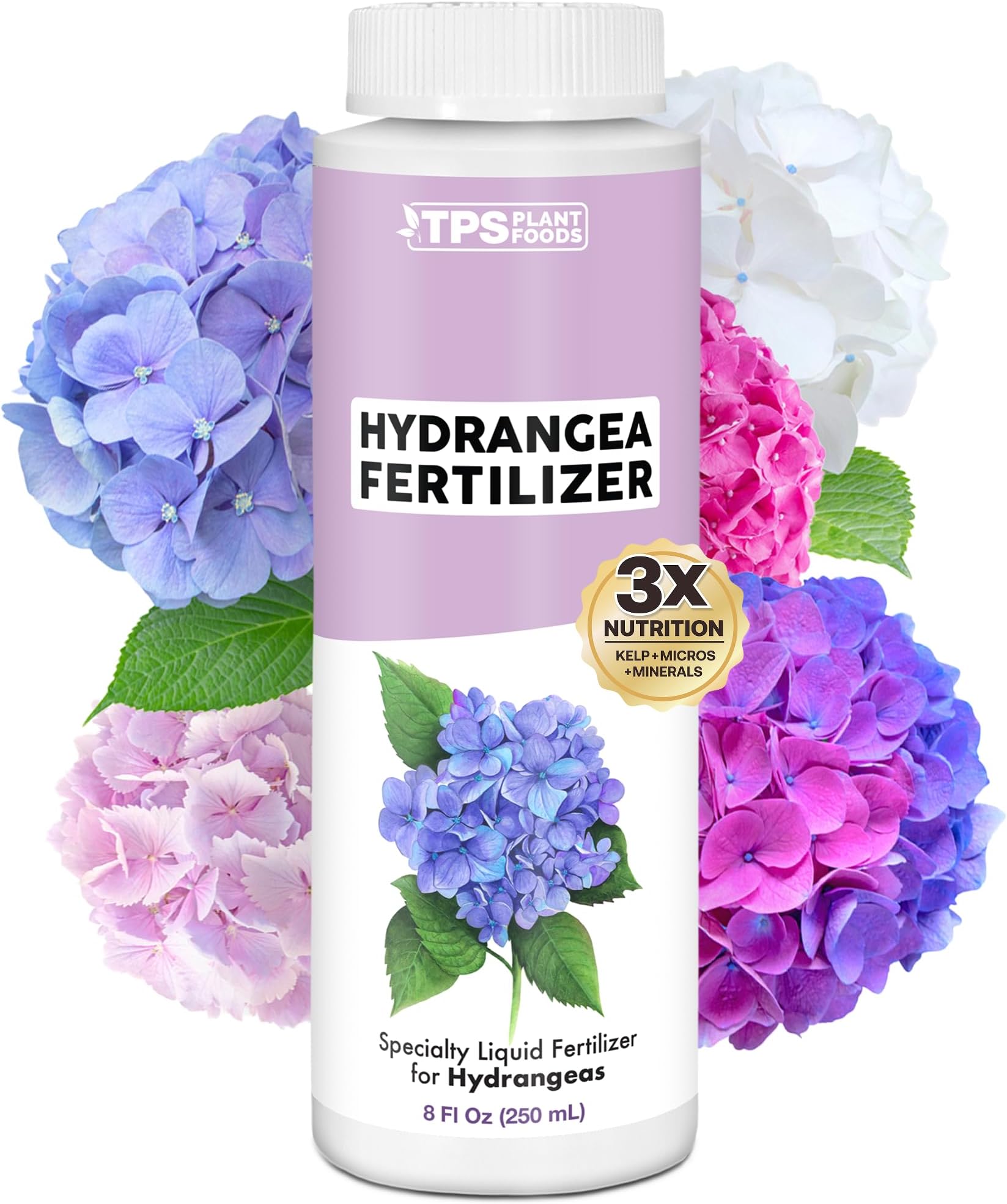 Hydrangea Fertilizer – Liquid Plant Food for Bigger Blooms, Rich Flower Color & Stronger Root Development, 8 oz