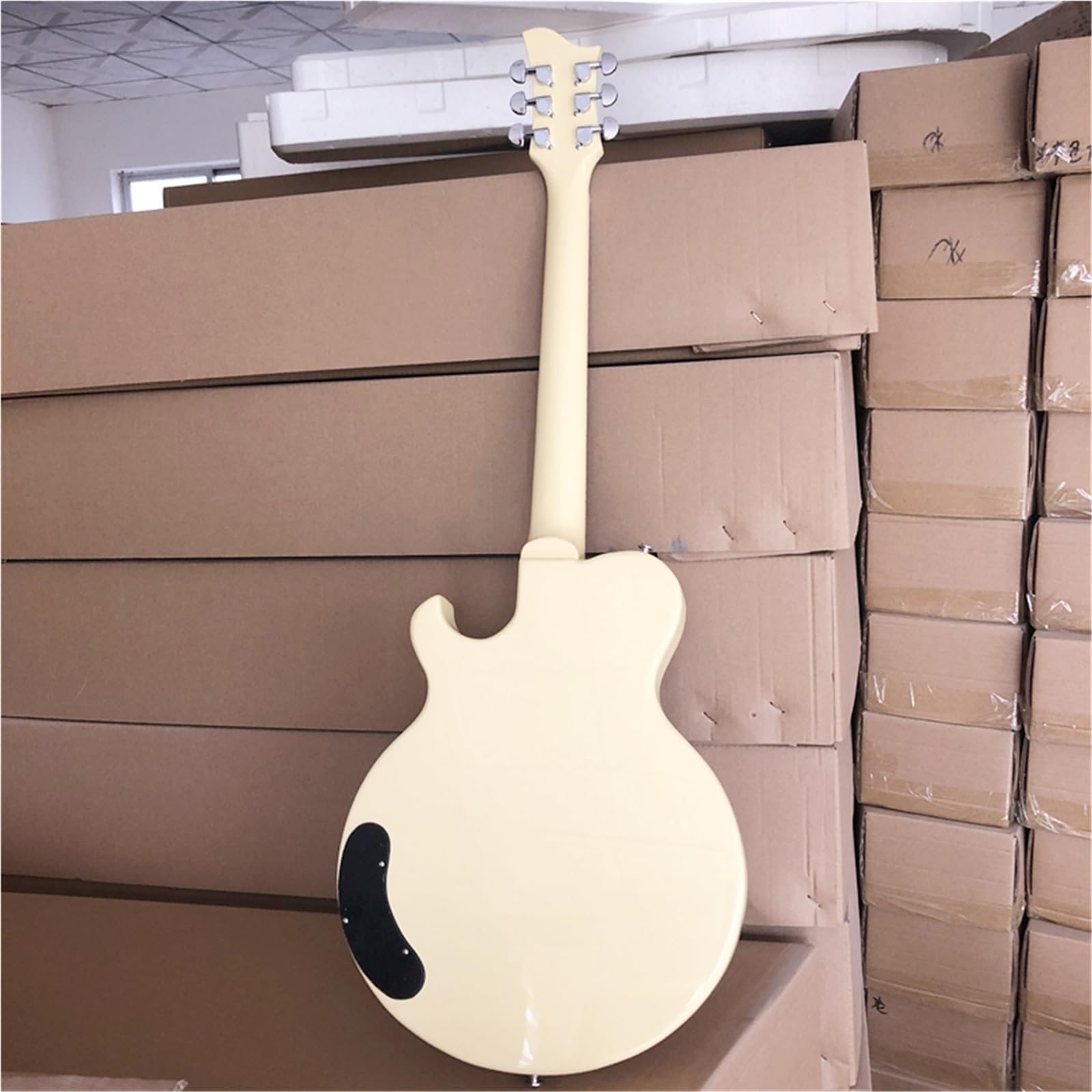 Kit de iniciación de guitarra eléctrica, 21 trastes, guitarra eléctrica de madera maciza con pastillas pasivas cerradas