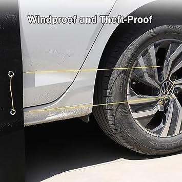 JKGHK Easy Install RV Skirting for Winter, Mobile Home Skirting with Bottom Iron Mesh, Camper Insulated Skirt with Reflective Strip, for Travel Trailer and 5th Wheel(Hight 2.6ft,Length 52ft/16m)