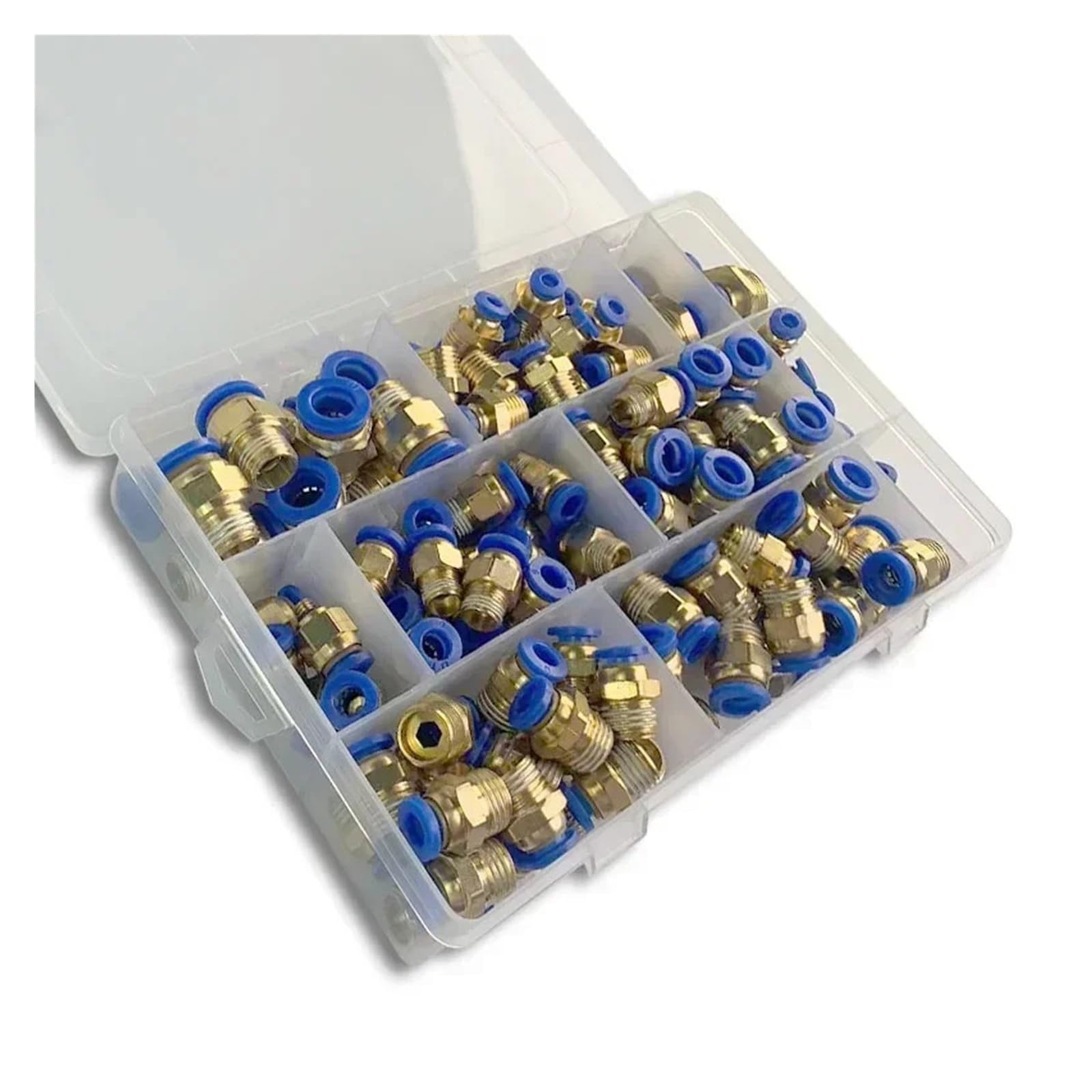 PC-Serie, Box, 4 mm, 6 mm, 8 mm, 10 mm, 12 mm, Luftverbindungsanschlüsse, Einsteckschlauch, pneumatische Verschraubung, 1/4, 1/8, 1/2 Schnellkupplungen