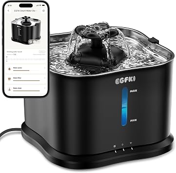 Smart Cat Water Fountain, 3.6L/121oz Automatic Pet Water Dispenser