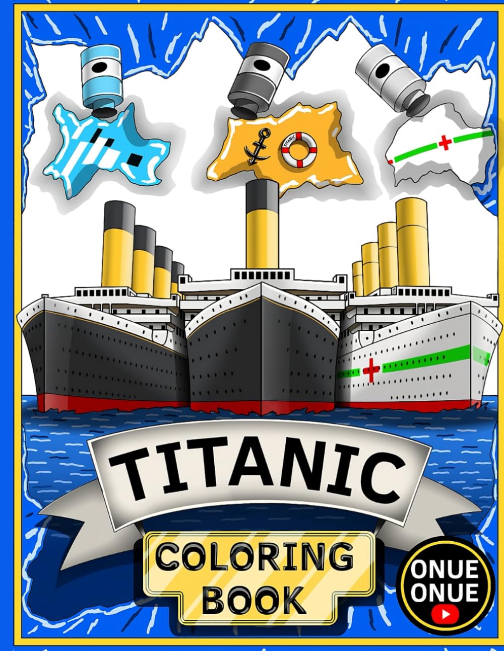 Titanic Britannic and Olympic Coloring book Interesting facts about the history of the Titanic and its sister ships the Olympic Class .