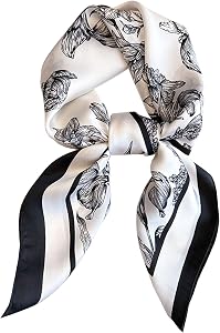 Dailyacc Hair Bandanas Scarf For Women Lightweight Fashion Neck Silk Satin Head Scarves For Sleeping Handbags Scarf