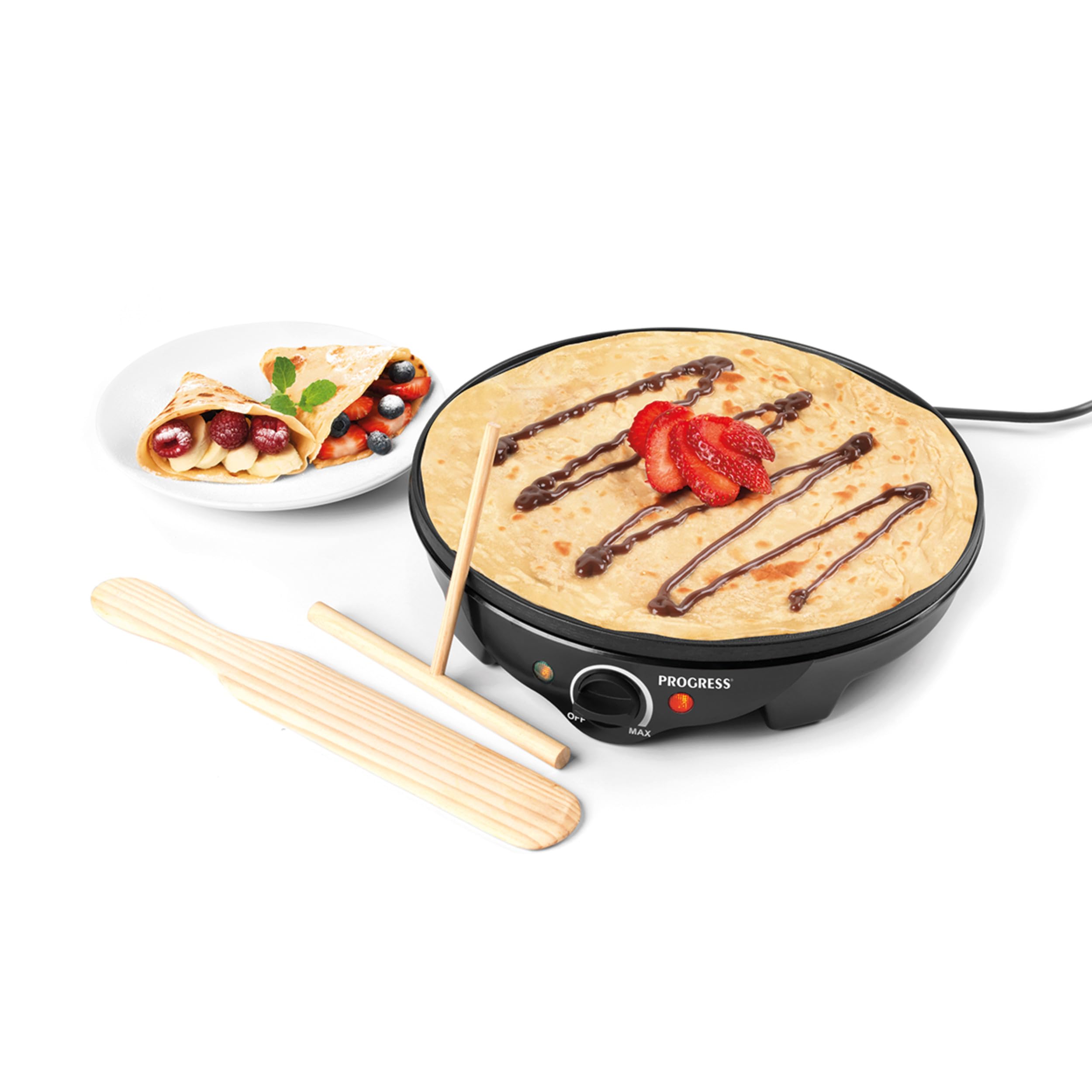 Crêpière Réversible Progress - Plaque de Cuisson 30 cm, Insert Scotch