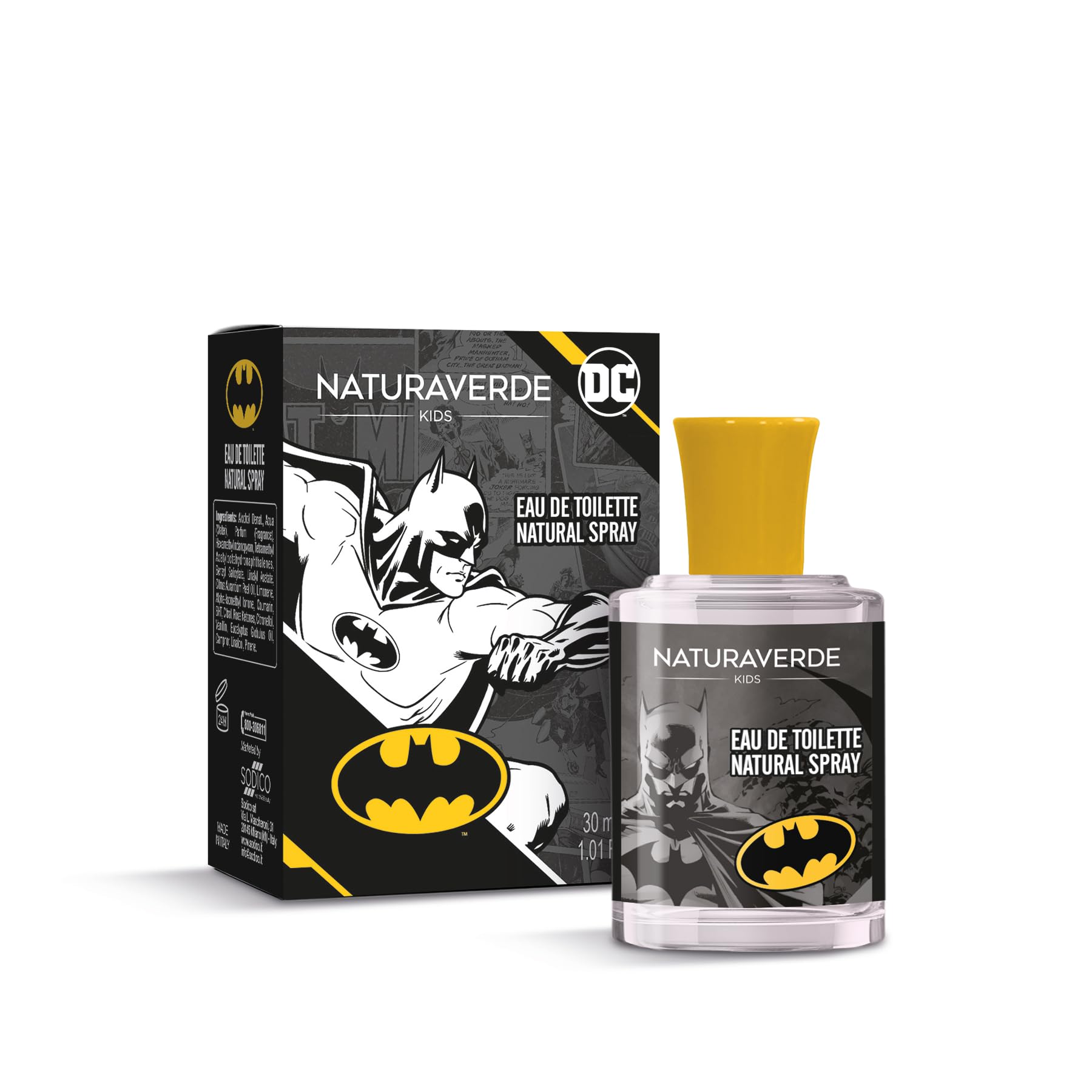 NATURAVERDE Kids -Batman Eau De Toilette 30ml Fragranza per Bambini, Dolce e Fresca, Ispirata al Cavaliere Oscuro