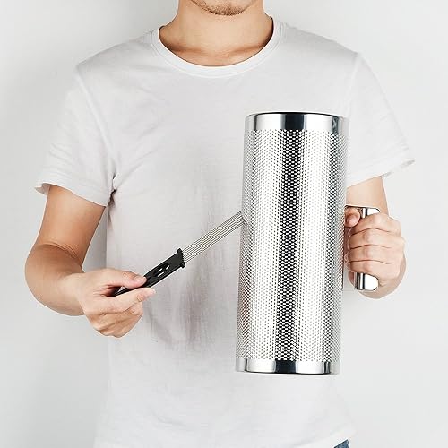 Miniatura 4 de Metal Guiro 12"x 5" Acero inoxidable con raspador Instrumento de percusión latina, por Vangoa