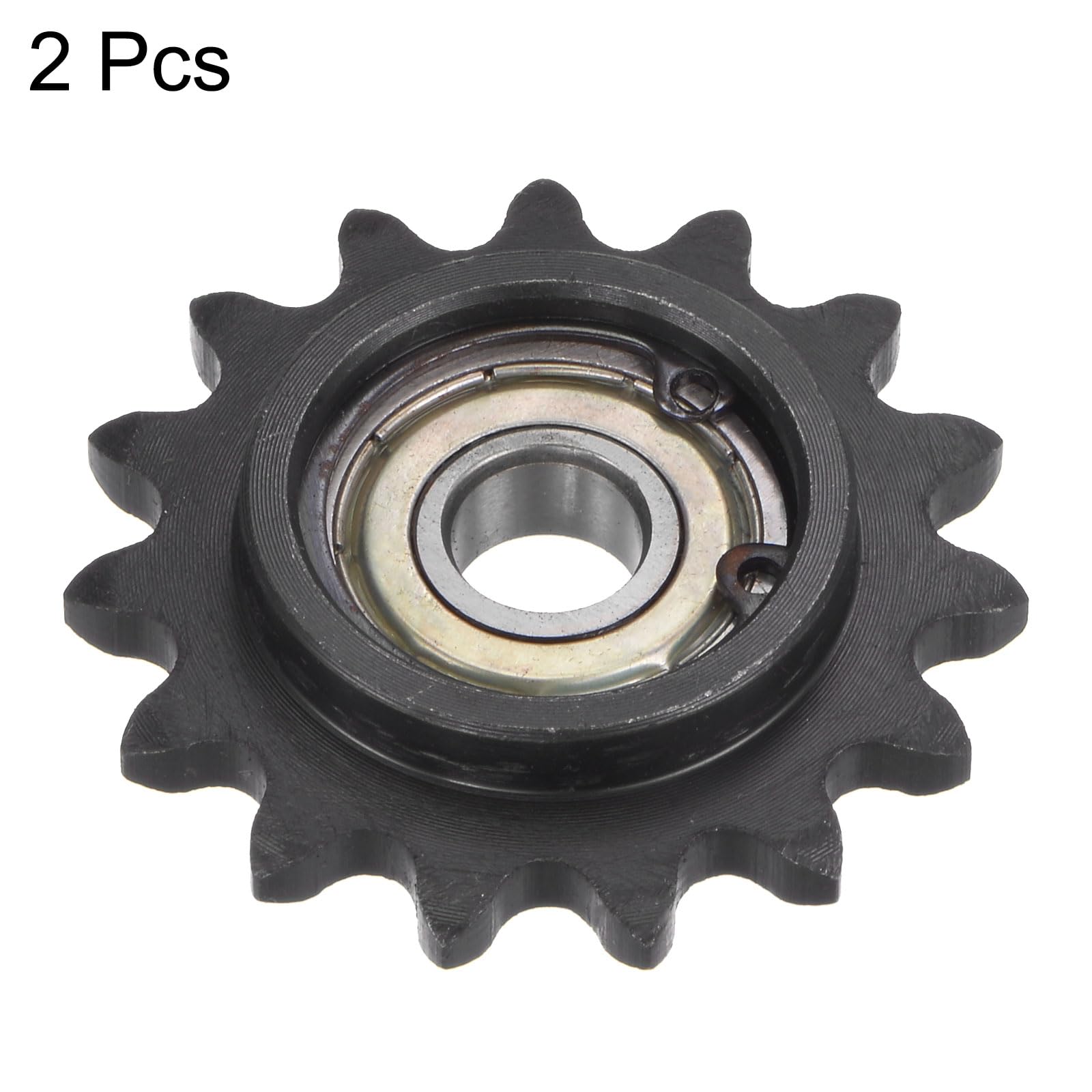 uxcell #35 Chain Idler Sprocket, 10mm Bore 3/8" Pitch 15 Tooth Sprocket Tensioner, C45 Carbon Steel 35 Roller Chain Sprocket with Bearing for ISO 06C Chain, 2Pcs — Amazon image 3