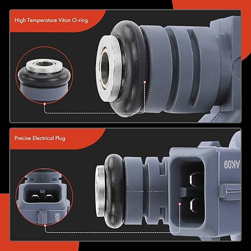 Miniatura 7 de A-Premium Juego de 6 inyectores de combustible compatibles con Ford F-150 1997-1998, E-150 Econoline 1997-2000, E-250 Econoline/E-150 Econoline Club