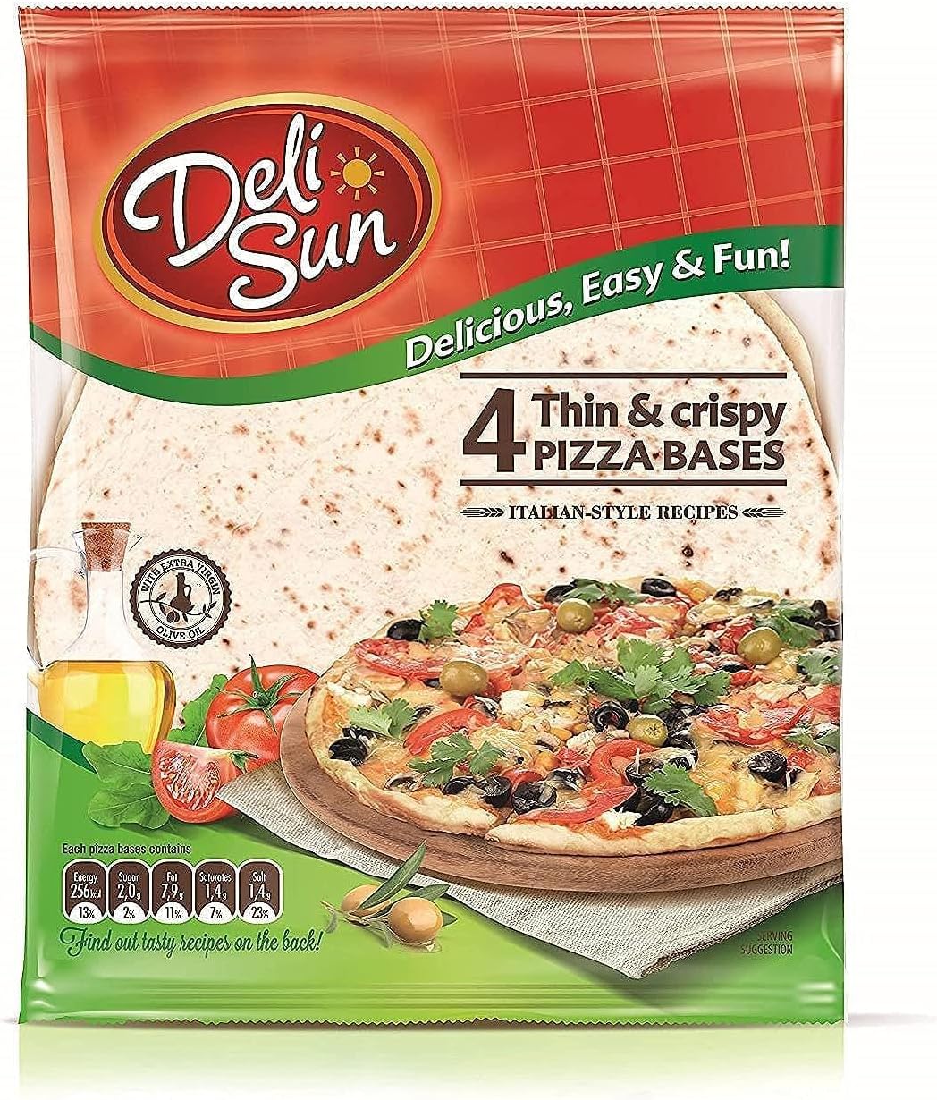 Thin & Crispy Pizza Base 4pcs 320g