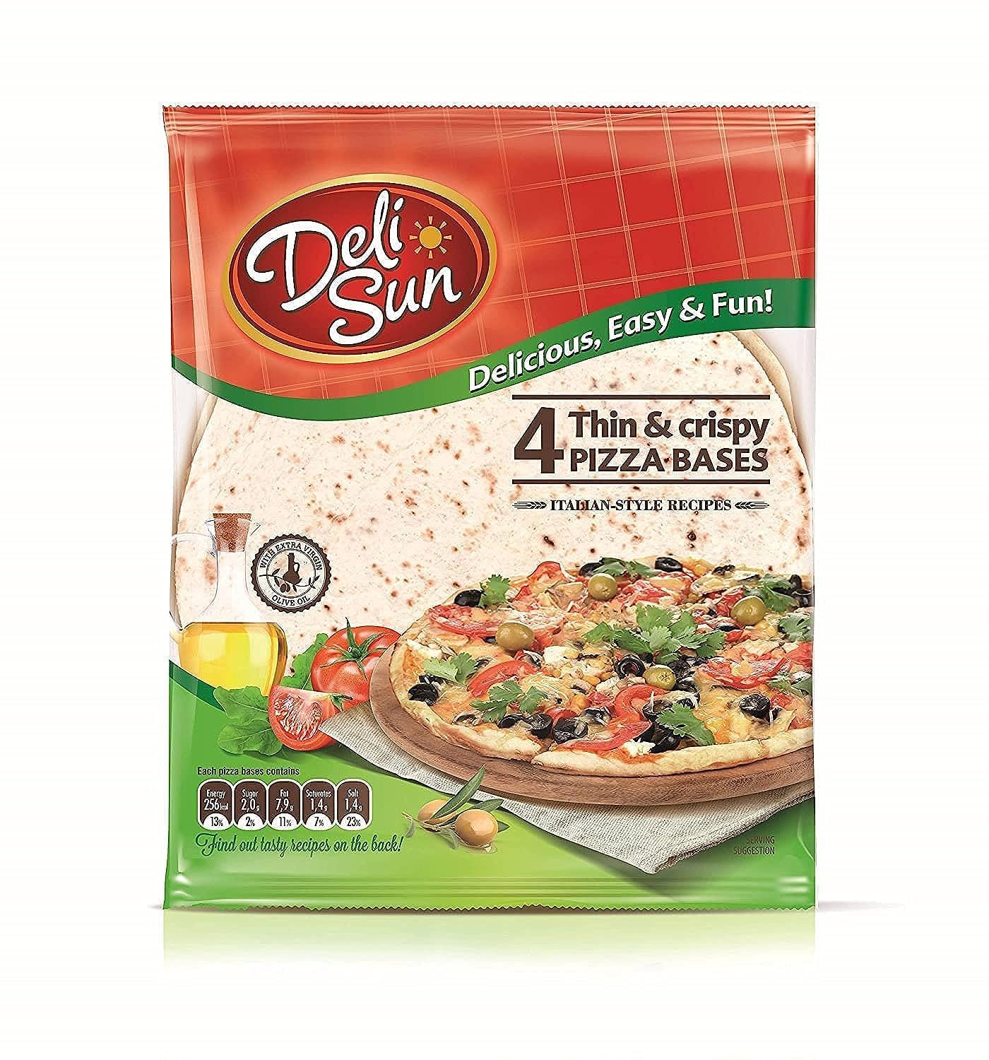 Deli Sun Thin & Crispy Pizza Base 4pcs 320g