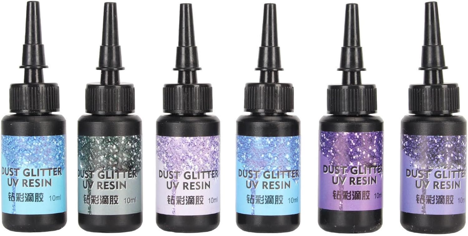 6pcs Colored UV Resin Fast Curing Aluminum Foil Sealing UV