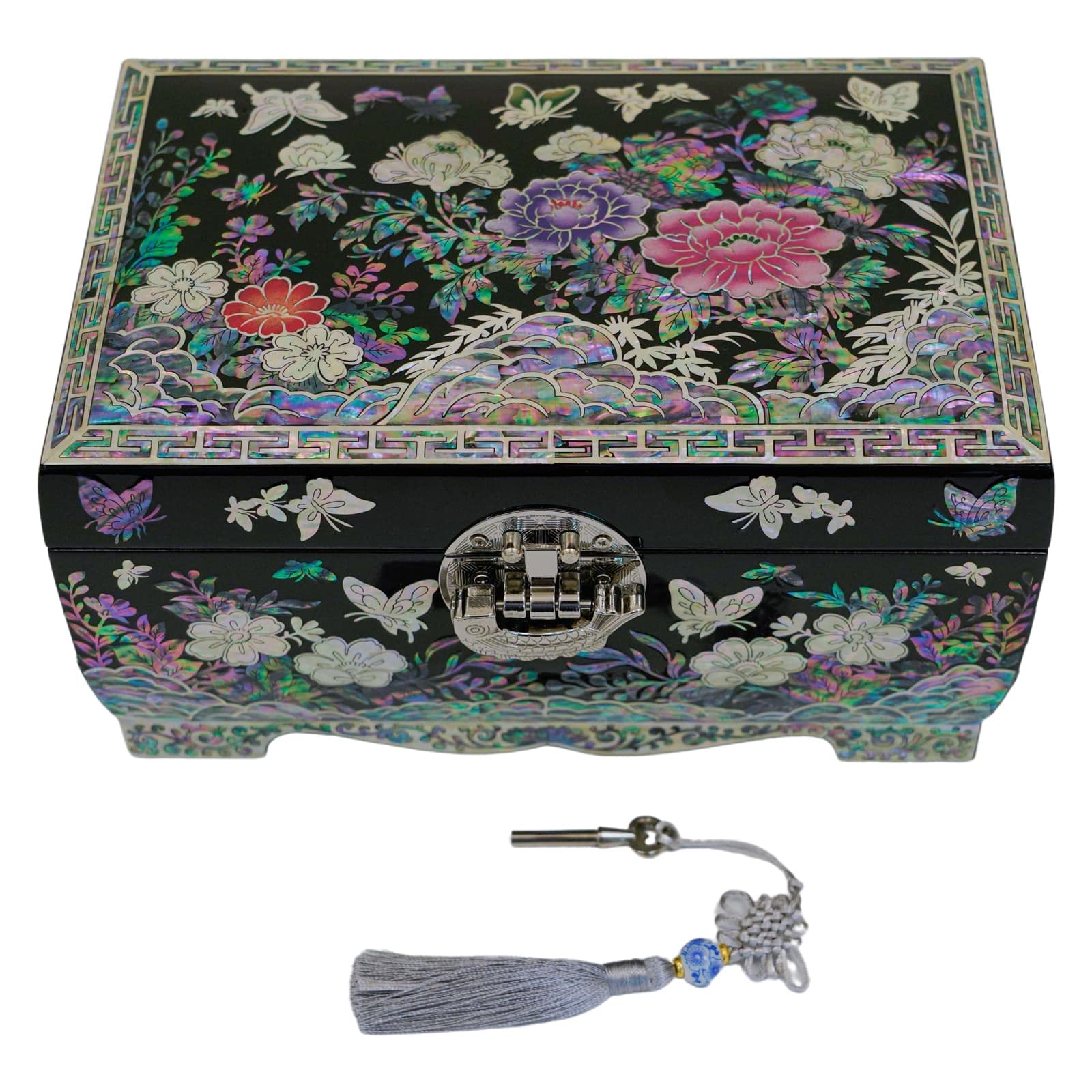 February Mountain Mother of Pearl Box with Ring Tray Handmade Jewellery Box for Women Gifts for women who have everything