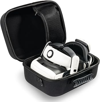 Meta Quest 3/3S Carrying Case, Compatible with BOBOVR S3 Pro/E3 Pro/Kiwi Design Head Strap, Controllers and Accessories, Hard Shell Travel Bag Black, XL