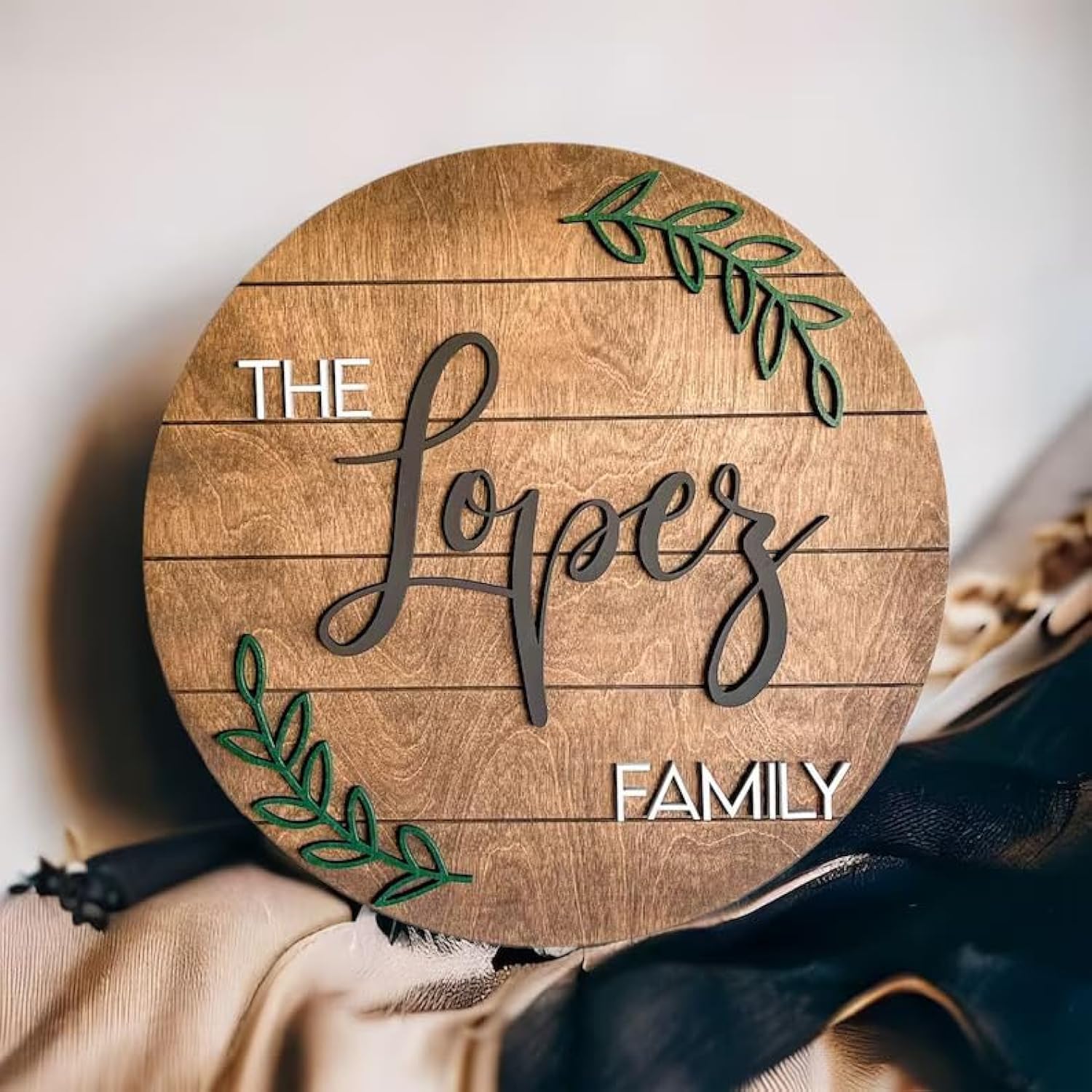 Engineer Wood Customise Name Plate For Home Entrance Outdoor, Personalize Name Board for House, Office, Flat Doors (30x30 cm)