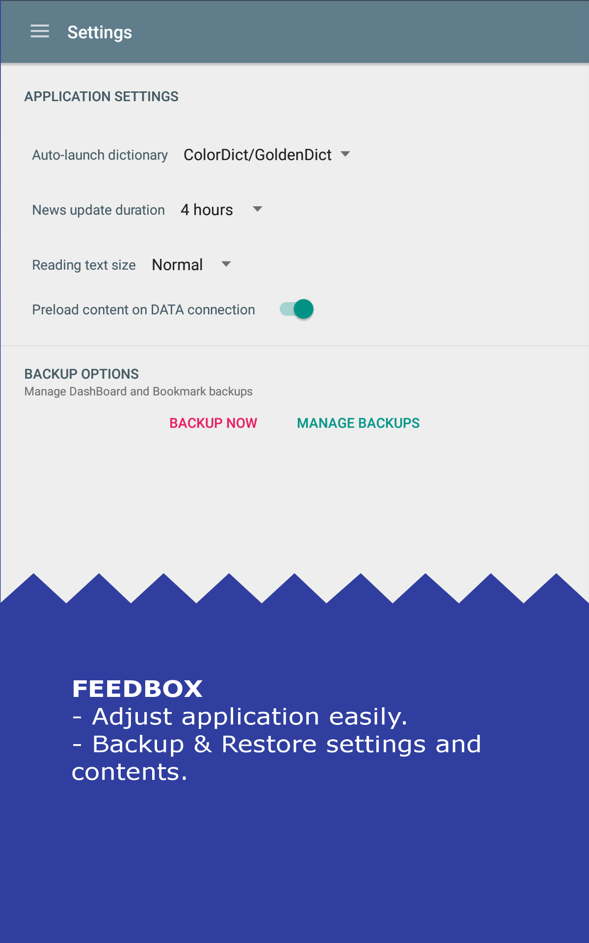 Small Box Feed Example App FeedBox (RSS Reader) - App on the Amazon Appstore