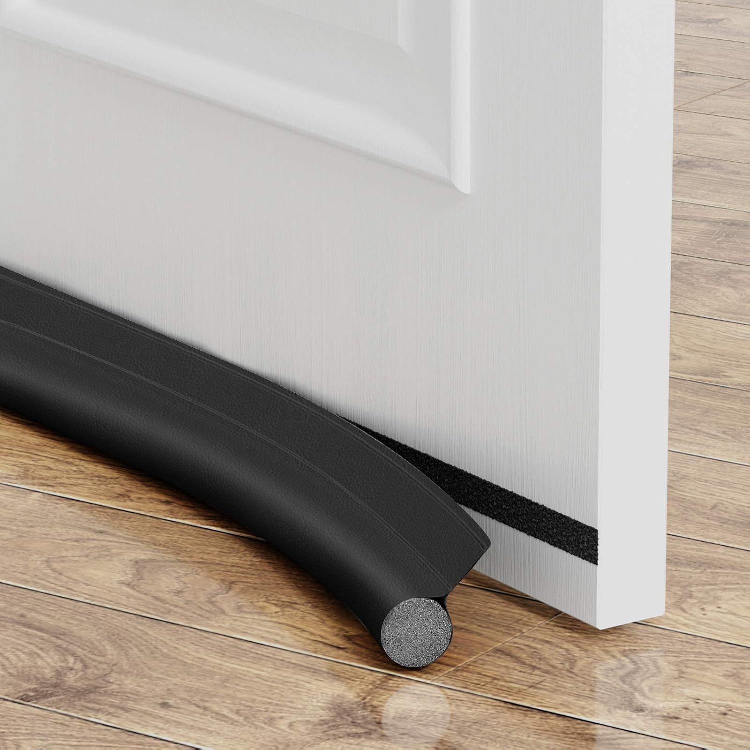 Trenect Door Draft Stopper Soundproof Noise Reduce Under Door Draft Stopper for Energy Saving Adjustable Dust Blocker 37inches Door Seal
