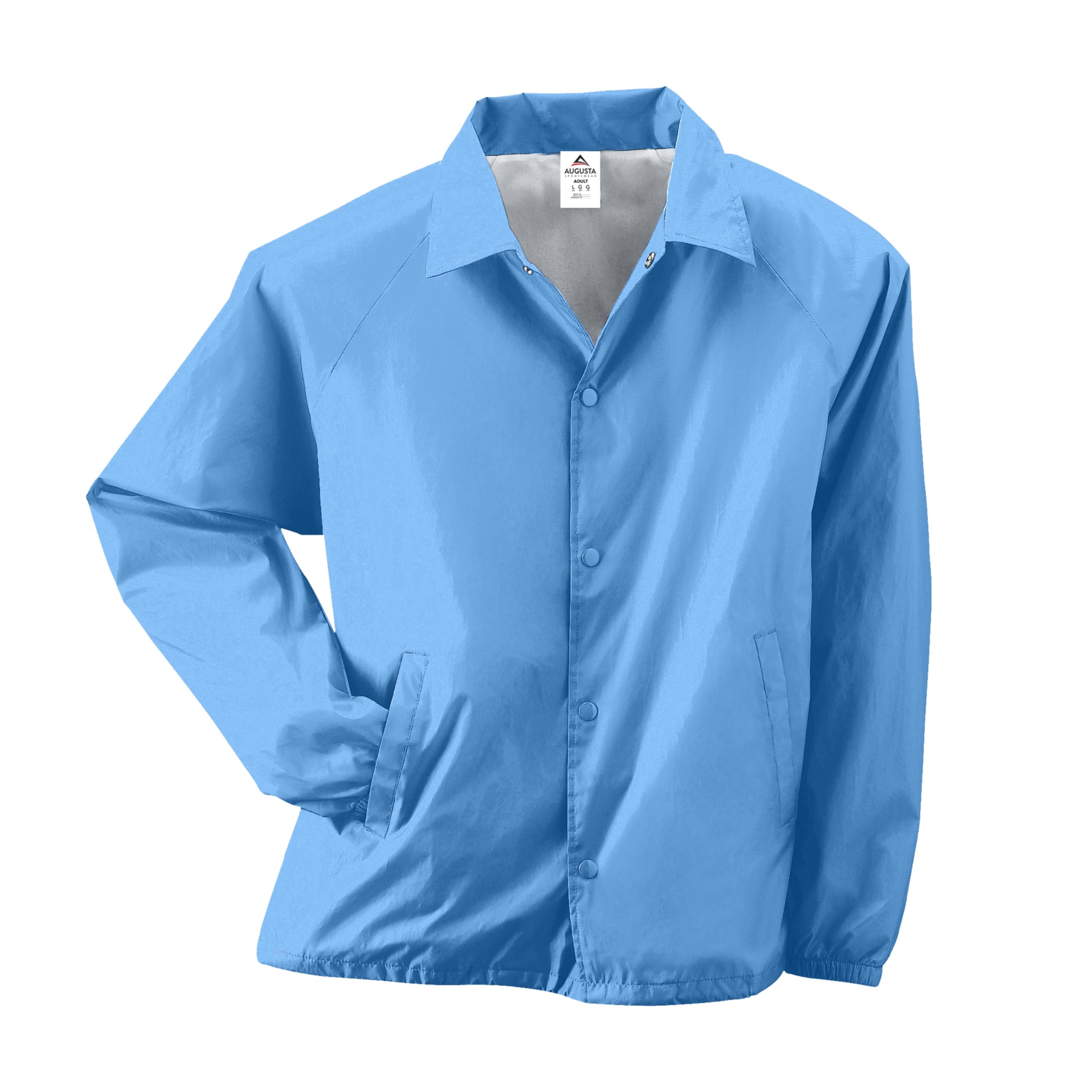 Augusta Sportswear Men's Nylon Coach's Jacket/Lined, Columbia Blue, M