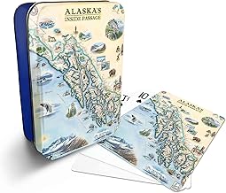 Xplorer Maps Alaska Inside Passage Map Standard 52-Deck Playing Cards - Official Vegas Poker Size