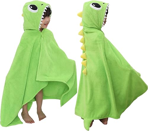 Toalla de baño para niños con capucha, toallas de playa de gran tamaño, bata de baño para piscina, playa, baño (27 x 55 pulgadas para 1-5 años,