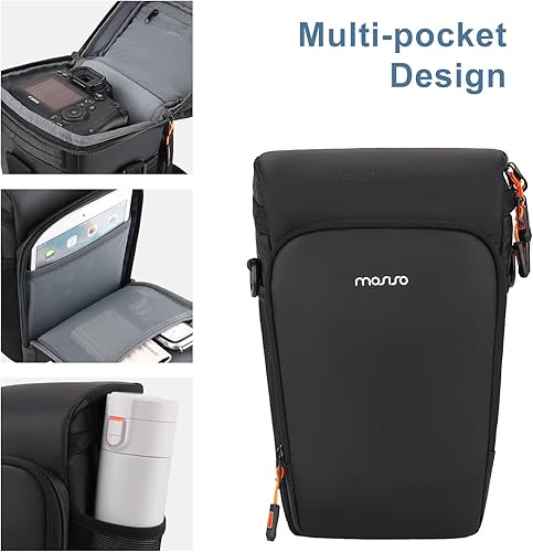 Miniatura 5 de MOSISO Bolsa para cámara, bolsa de hombro cruzada de acceso superior para cámaras DSLR SLR SLR con kit de lentes, funda acolchada para cámara con