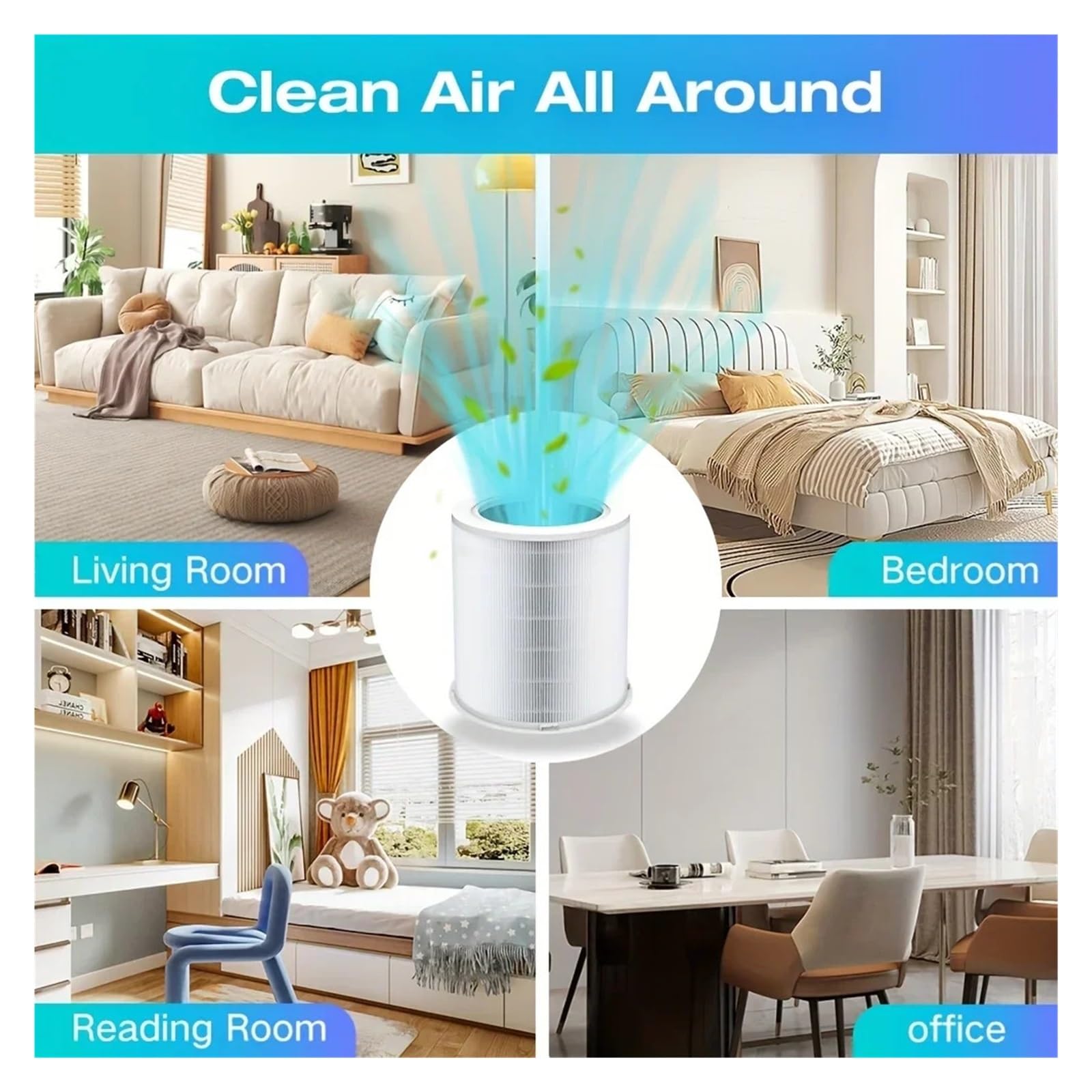 Filtro Purificador De Aire, Compatible Con Purificadores De Aire Dr.J Professional AP401 AP402 Y GCZ AP402, Alta Eficiencia, Bajo Nivel De Ruido, Larga Duración, Fácil Instalación(2 Pack)