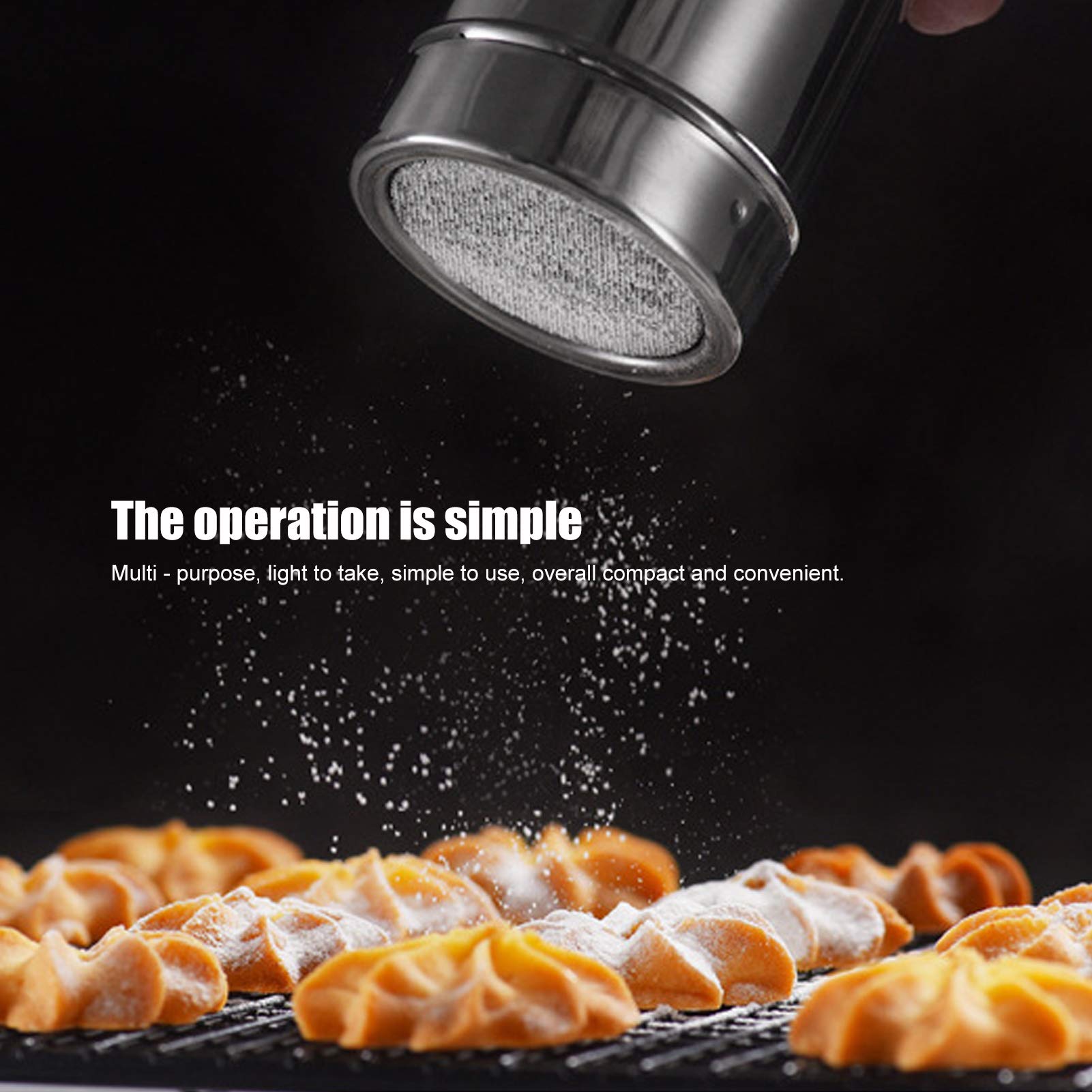 Generic Seasoning Shaker, Fine Mesh Structure Powder Dredger, for Home Restaurant, Genericz7v0d5xpmu